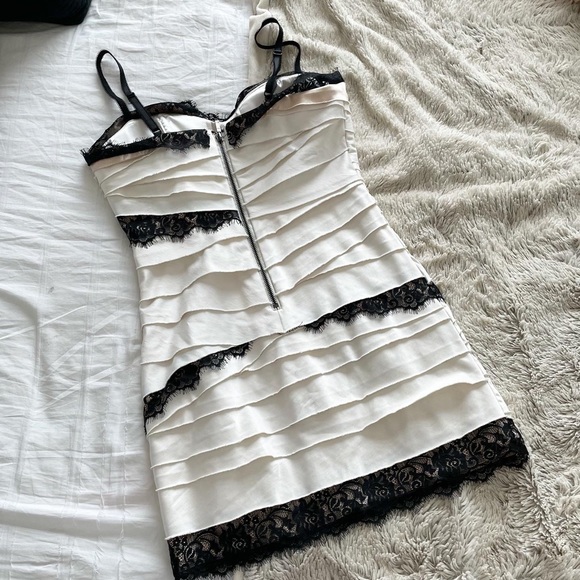 Bebe Lace Tapered Mini Dress - Picture 2 of 2